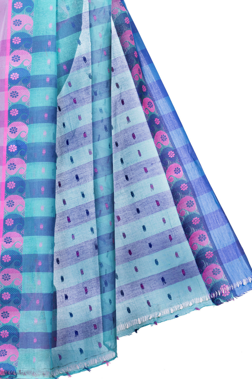 Light Green Pure Cotton Amkolka_Par Tant Saree (476)
